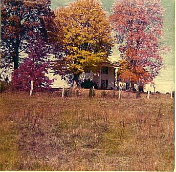 The back of the Macy Mack Gallaher home, from a photo taken in the 1960's.  In front of the house was Beaver Ridge and Hardin Valley Road.  Behind the house the 90 or so acres of dairy farm that occupied Macy until he was in his late 80's.